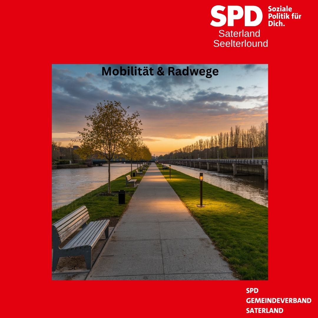 Radweg und Bushaltestelle als Zeichen moderner Mobilität